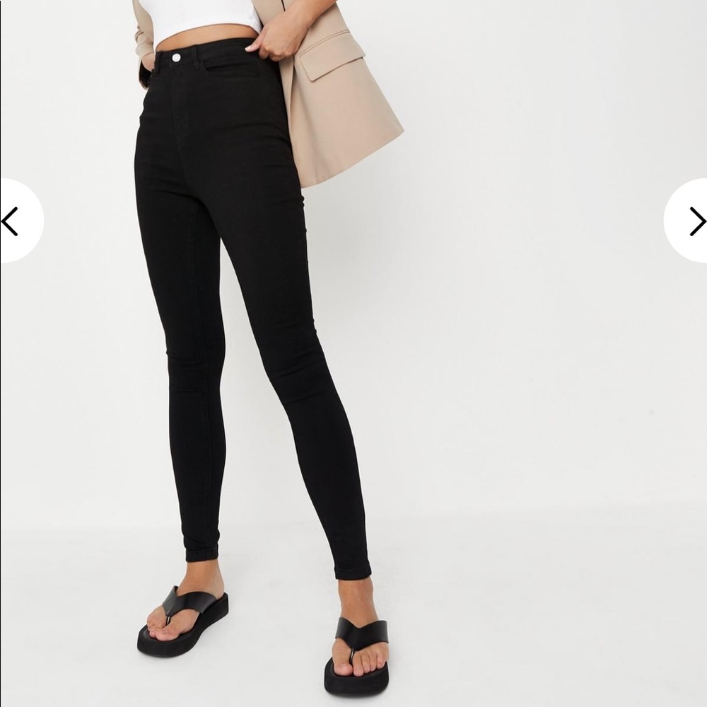 black sinner highwaisted clean skinny jeans